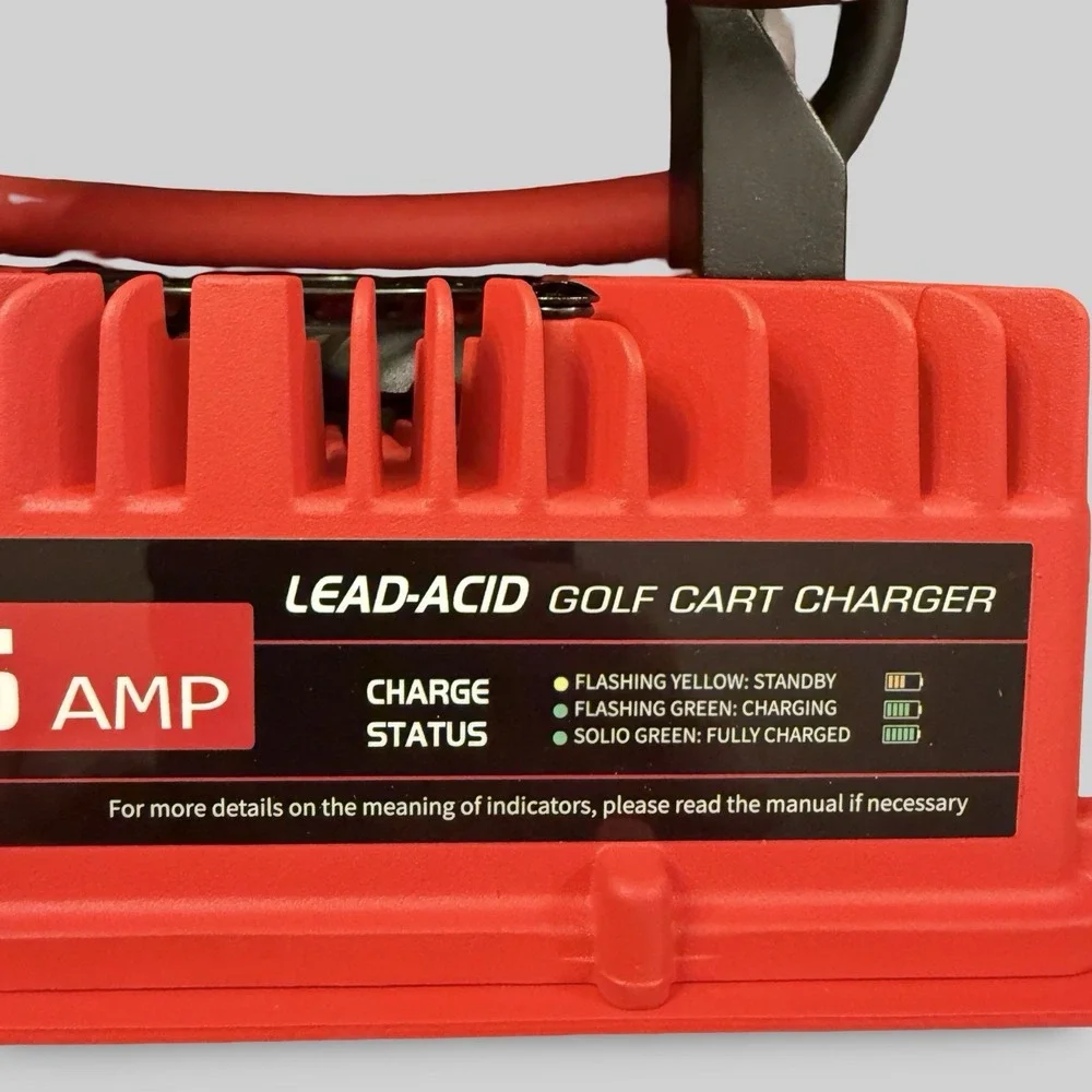 Epowery 15 AMP 48 Volt Golf Cart Battery Charger for Club Car 3-Pin Round Plug
